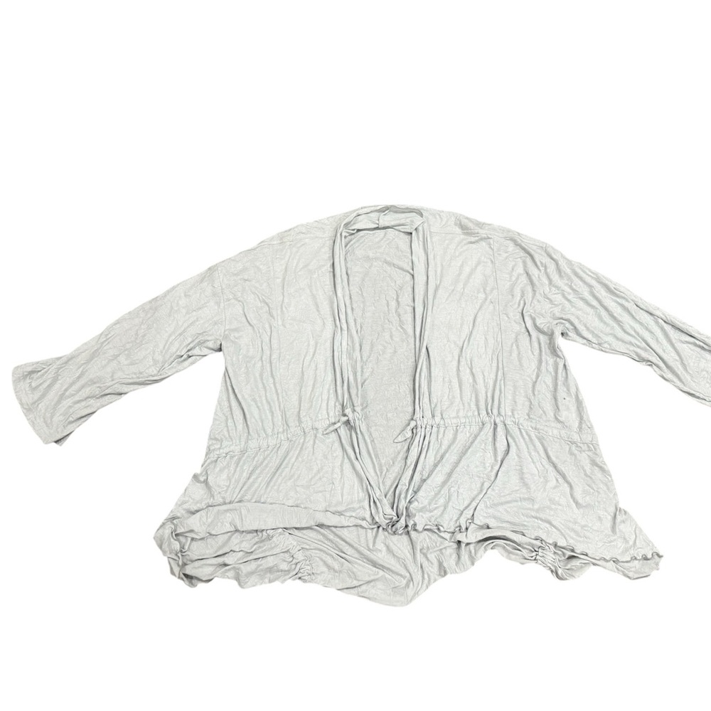 Light Gray Open Front Cardigan